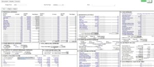 screen shot of a sample Profit Planner budget screen showing the Personnel expenses box